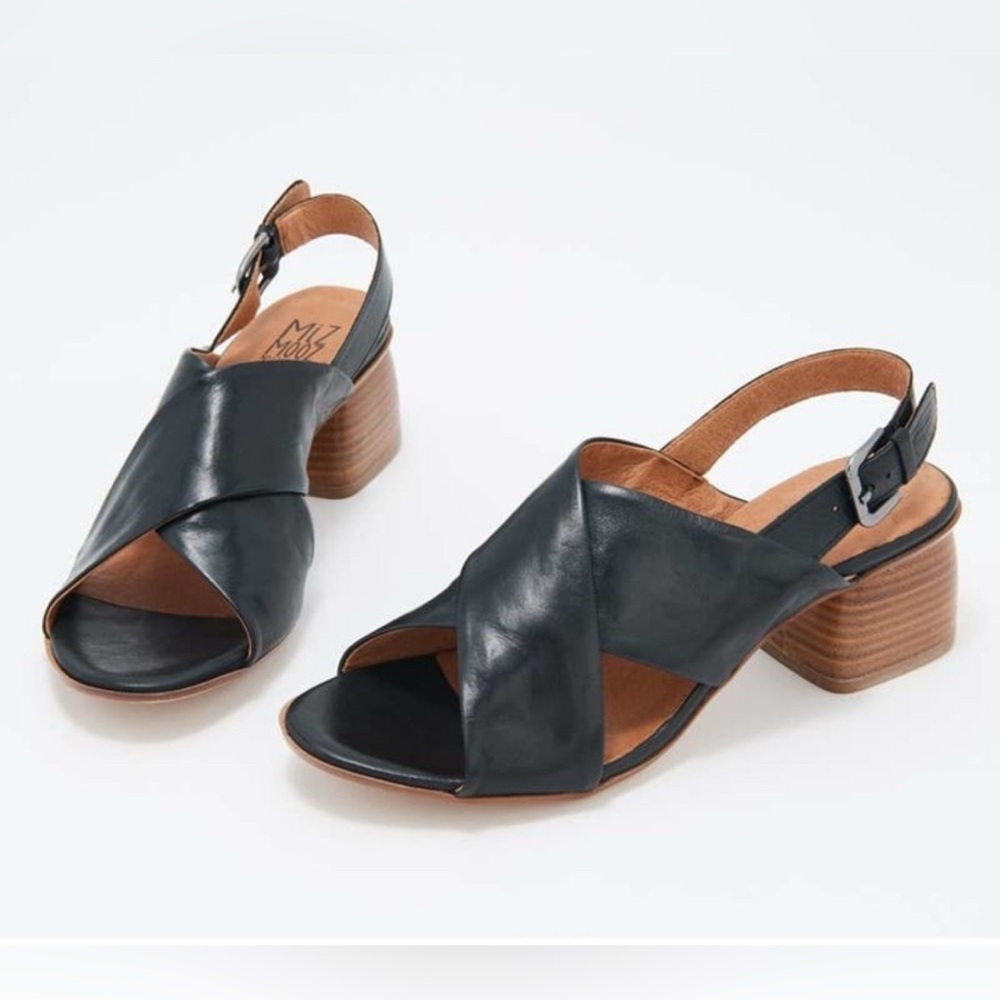 Miz Mooz Block Heel Sling Back Sandals 39